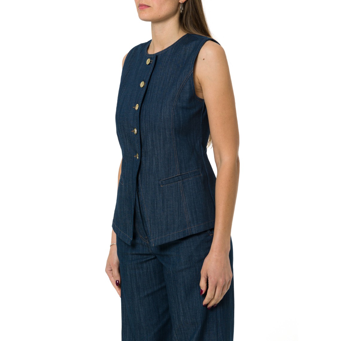 Gilet in gabardina effetto denim Emme Marella