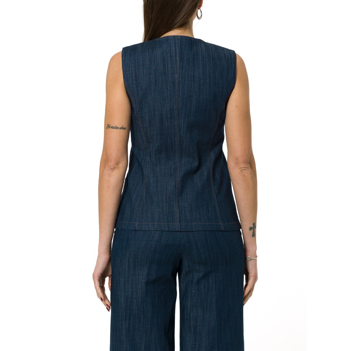 Gilet in gabardina effetto denim Emme Marella