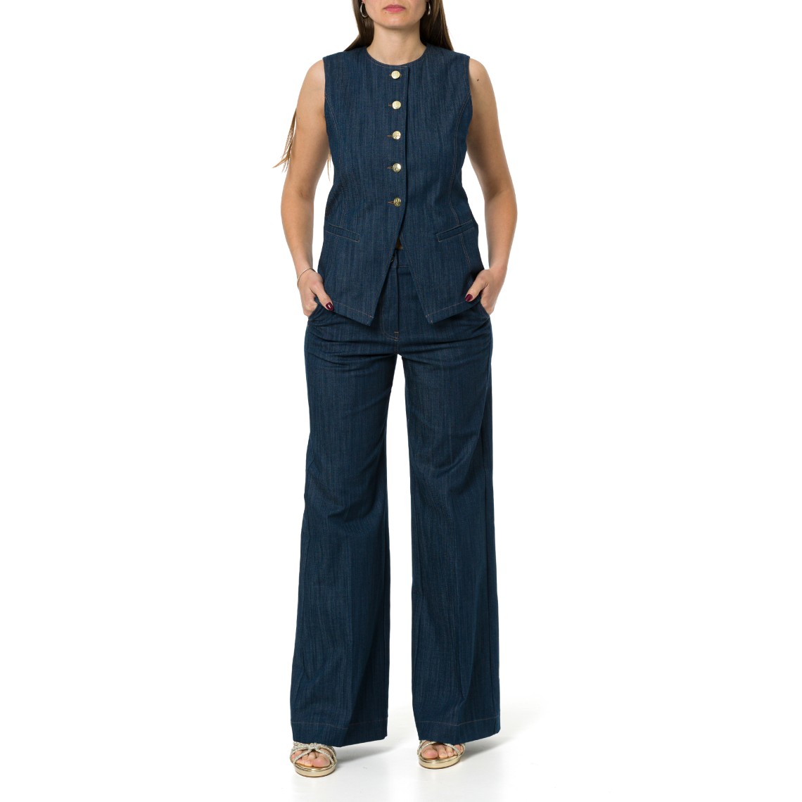 Gilet in gabardina effetto denim Emme Marella