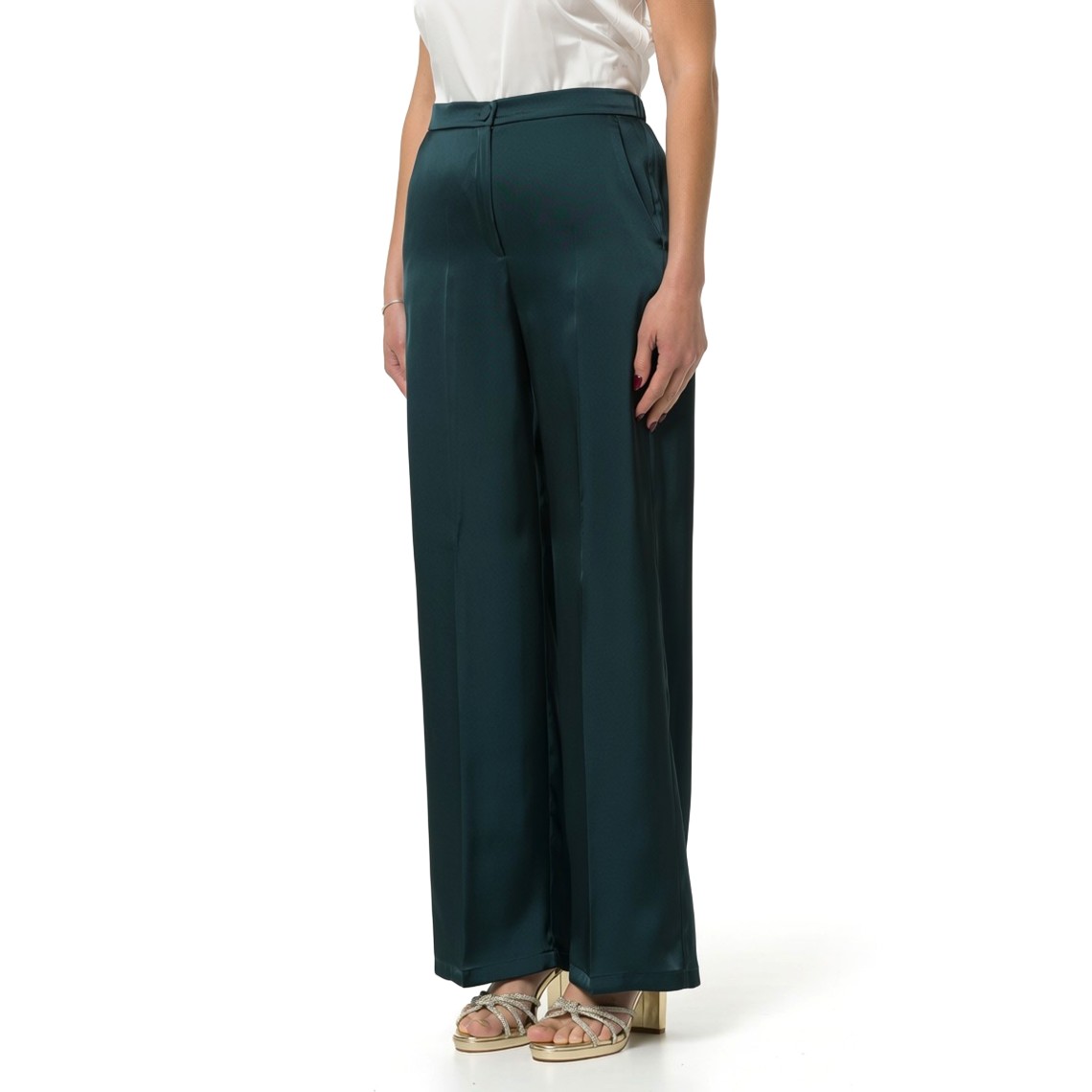 Pantaloni palazzo in raso Emme Marella