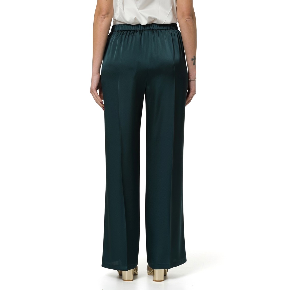 Pantaloni palazzo in raso Emme Marella
