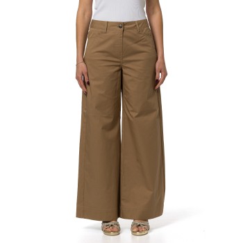Pantaloni wide leg in gabardina Emme Marella