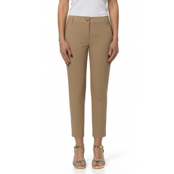 Pantaloni dritto in popeline stretch Emme Marella