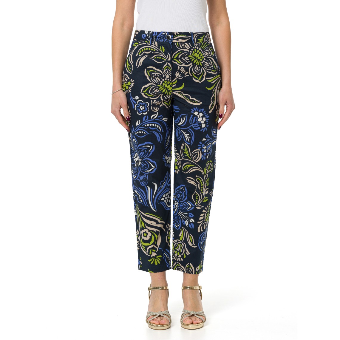 Pantaloni Chino in popeline stretch Emme Marella