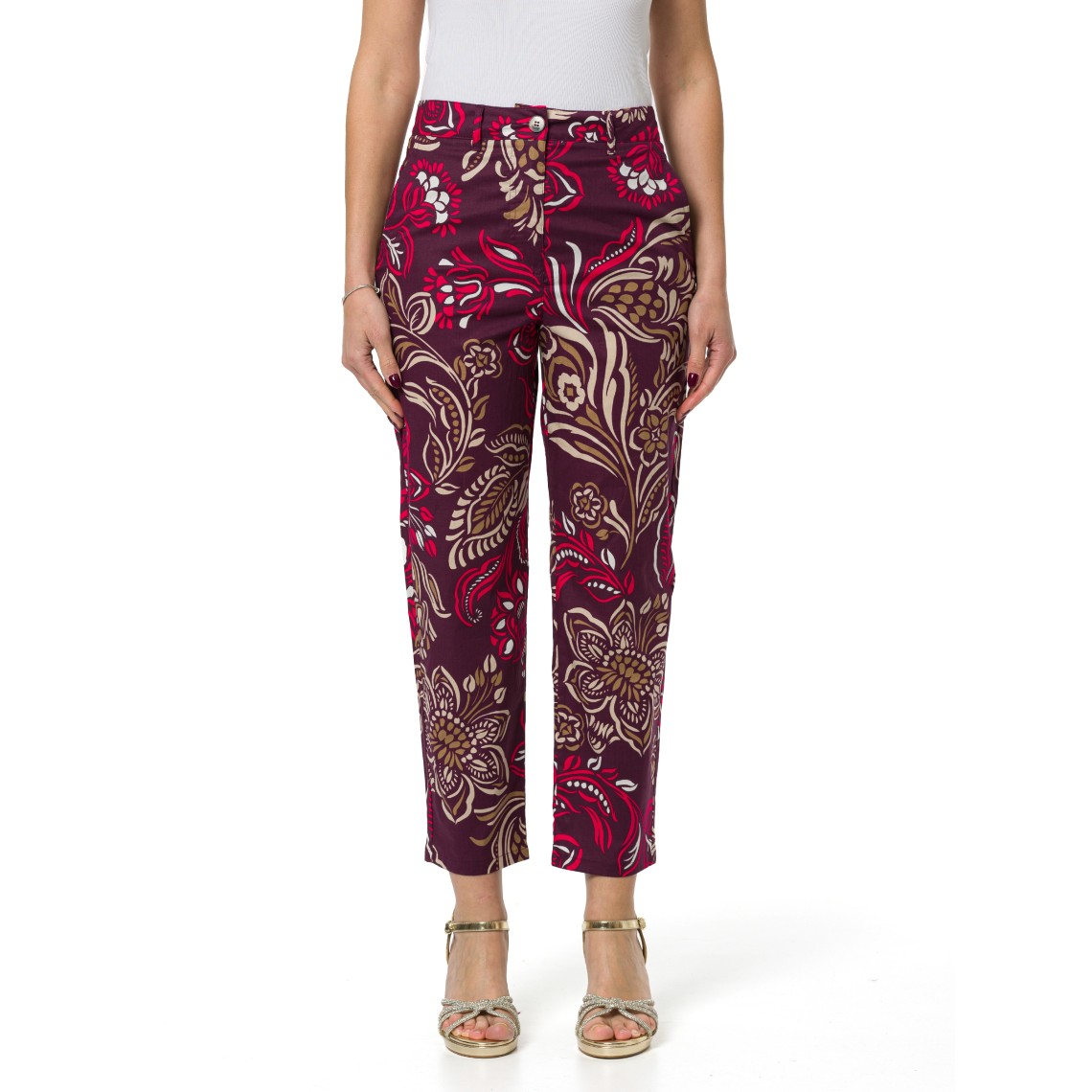 Pantaloni Chino in popeline stretch Emme Marella