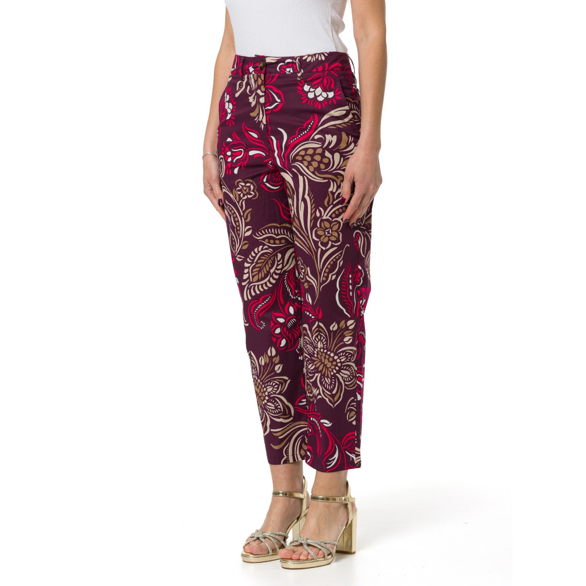 Pantaloni Chino in popeline stretch Emme Marella