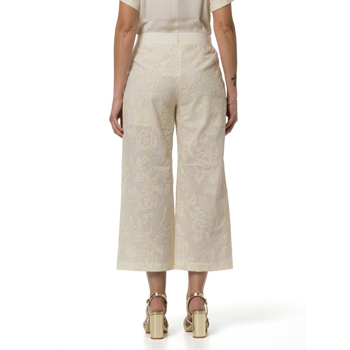 Pantaloni con ricami e paillettes Liu Jo