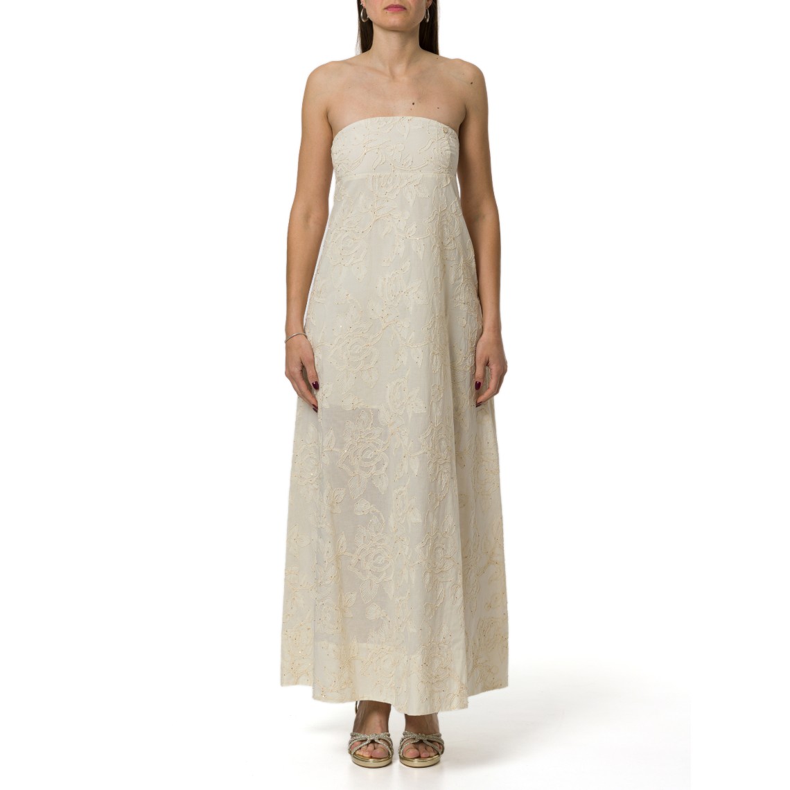 Abito lungo in mussola di cotone Liu Jo