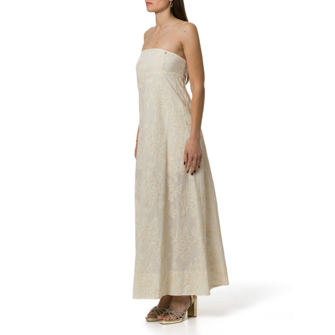 Abito lungo in mussola di cotone Liu Jo