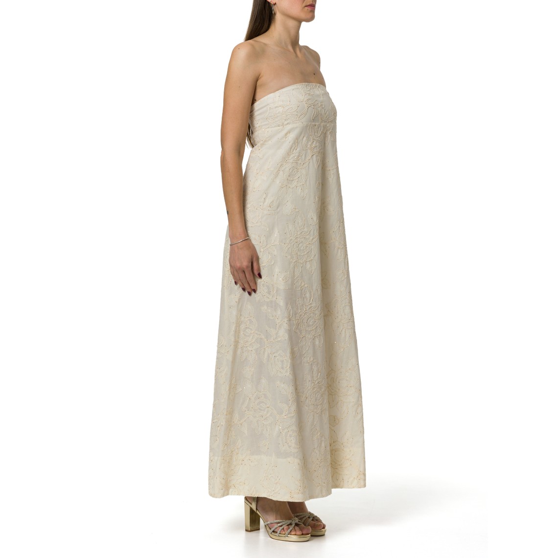 Abito lungo in mussola di cotone Liu Jo