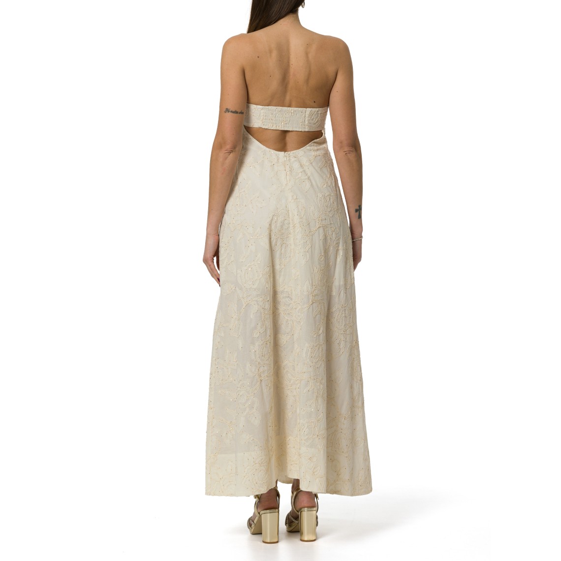 Abito lungo in mussola di cotone Liu Jo