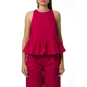 Top in popeline con fiocco Liu Jo