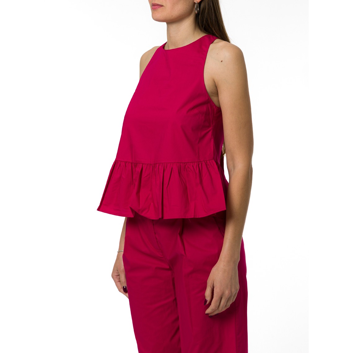 Top in popeline con fiocco Liu Jo