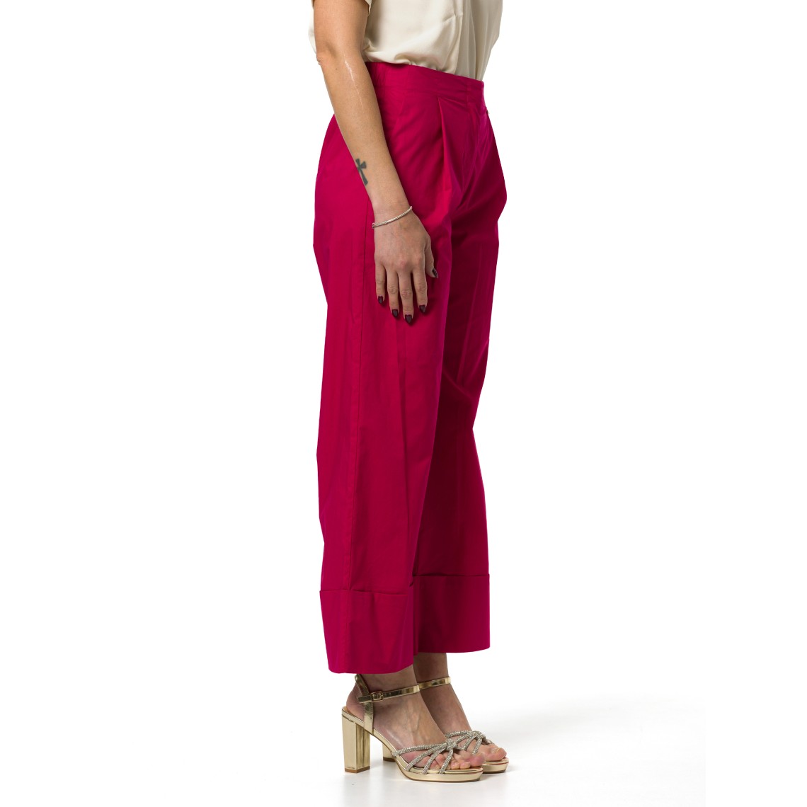 Pantaloni flare in popeline Liu Jo