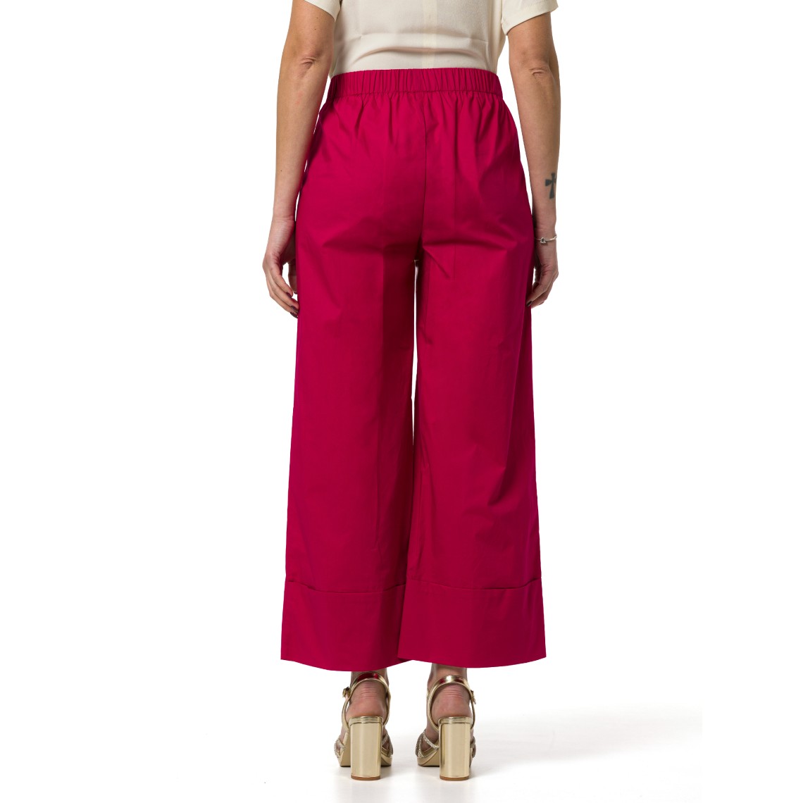 Pantaloni flare in popeline Liu Jo