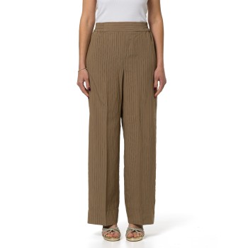Pantaloni dritti in misto viscosa Emme Marella