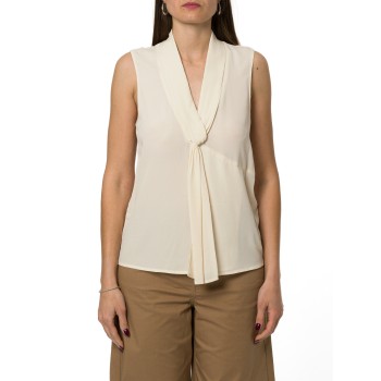 Top Liu Jo in georgette con scollo a V