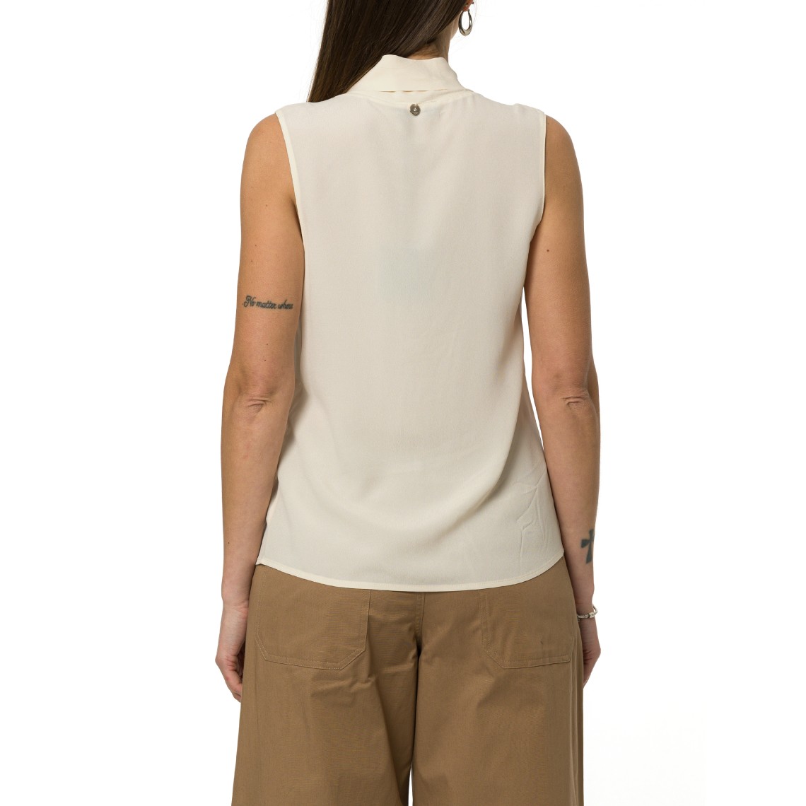 Top Liu Jo in georgette con scollo a V