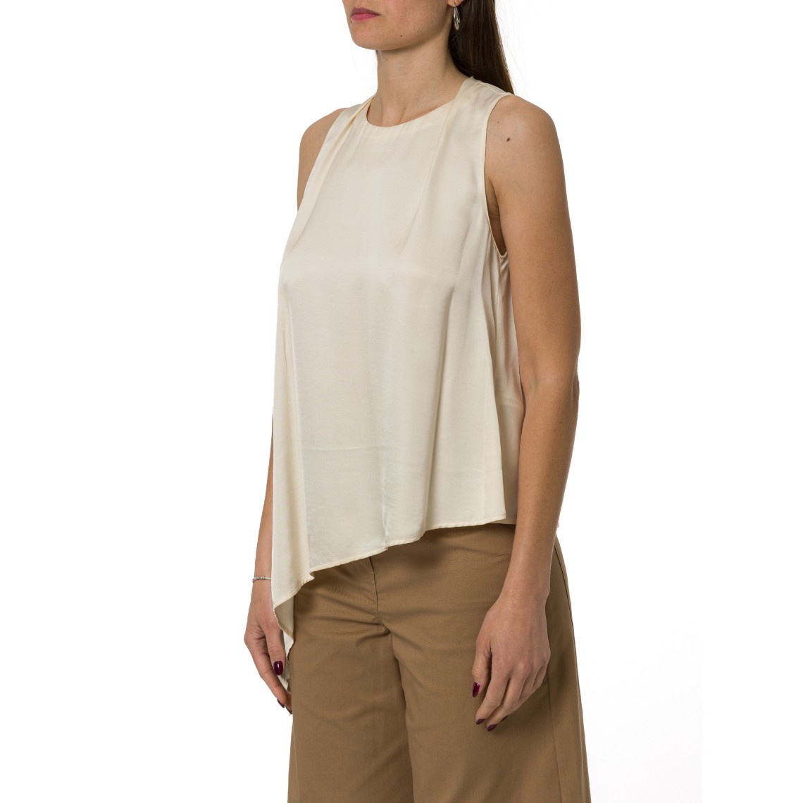 Top asimmetrico in raso Liu Jo