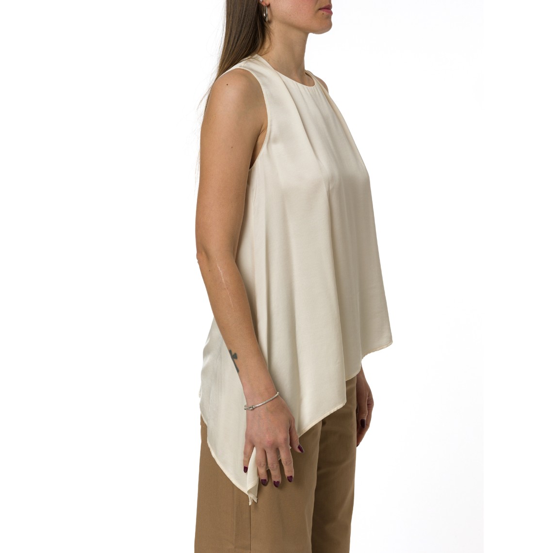 Top asimmetrico in raso Liu Jo