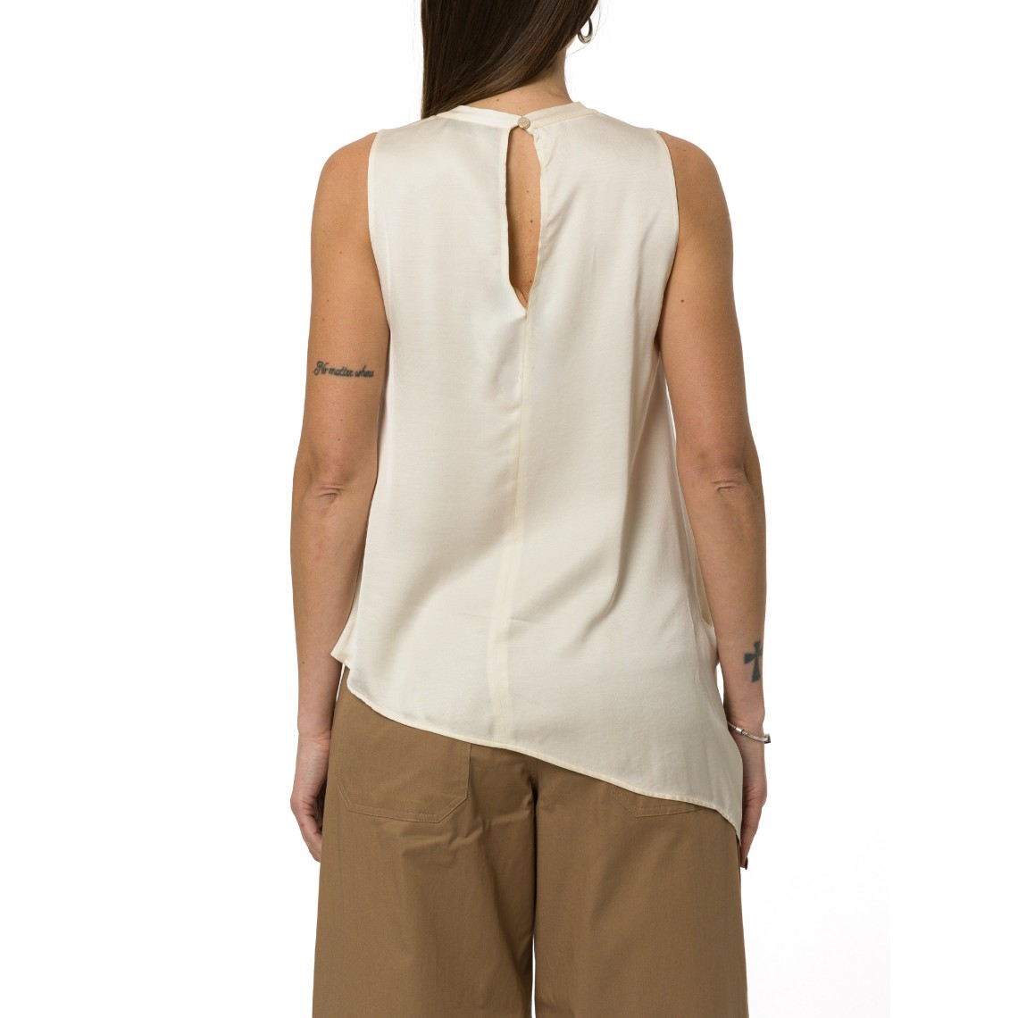 Top asimmetrico in raso Liu Jo