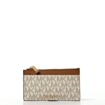 Porta carte di credito piccolo con logo Jet Set Michael Kors