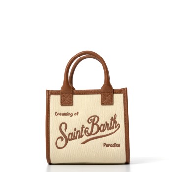 Borsa Vanity Bag Mini in canvas Mc2 Saint Barth