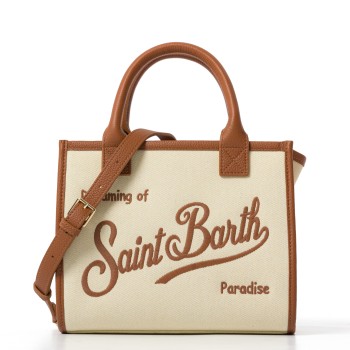 Borsa Vanity medium in canvas e pelle Mc2 Saint Barth