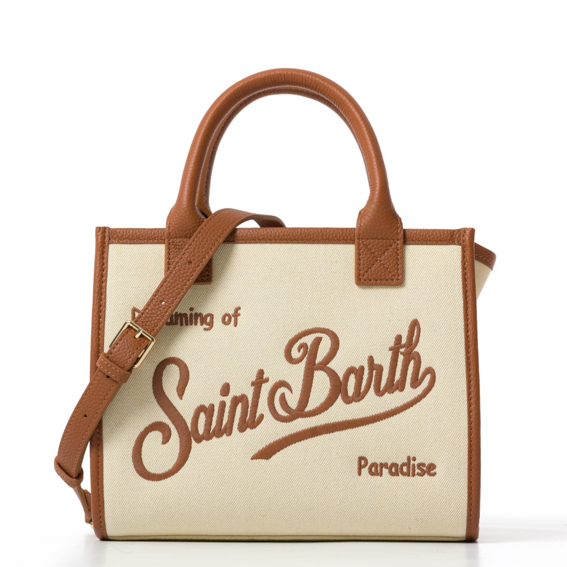 Borsa Vanity medium in canvas e pelle Mc2 Saint Barth