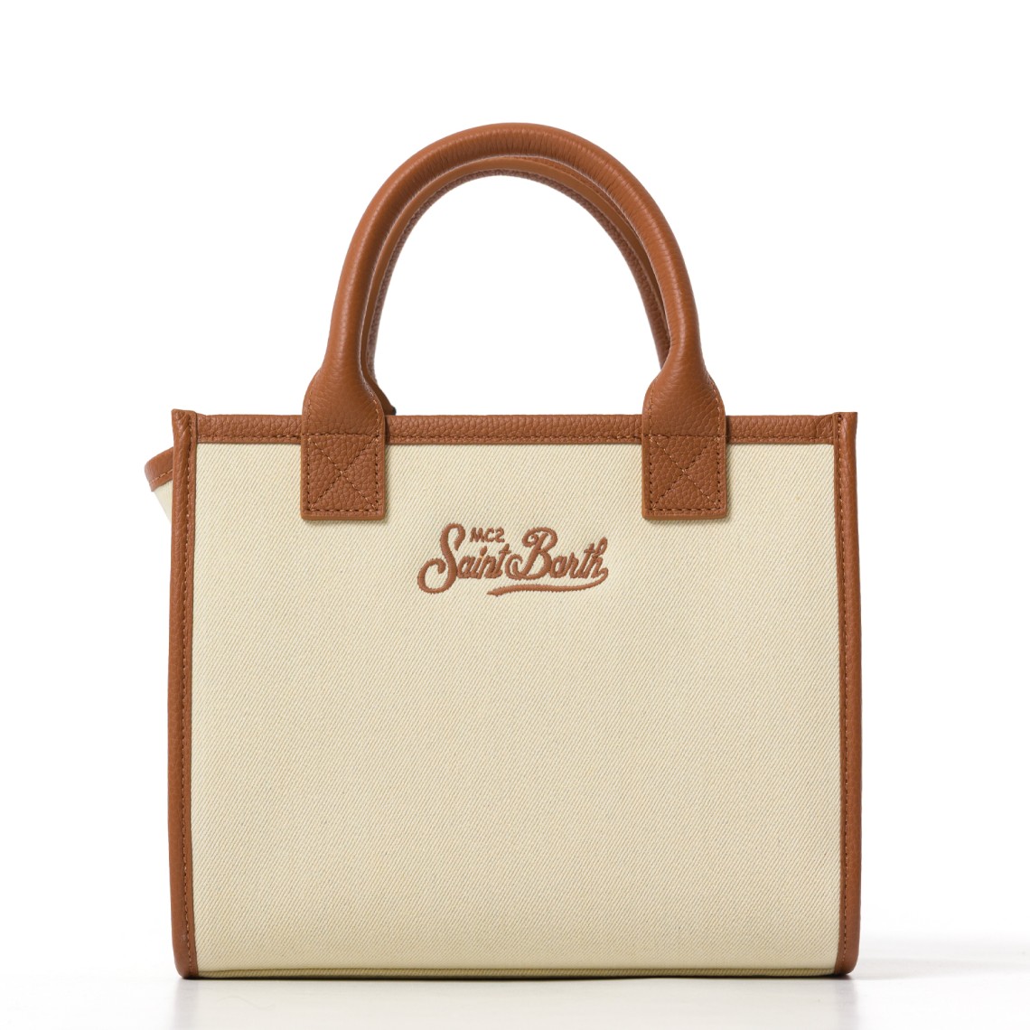 Borsa Vanity medium in canvas e pelle Mc2 Saint Barth