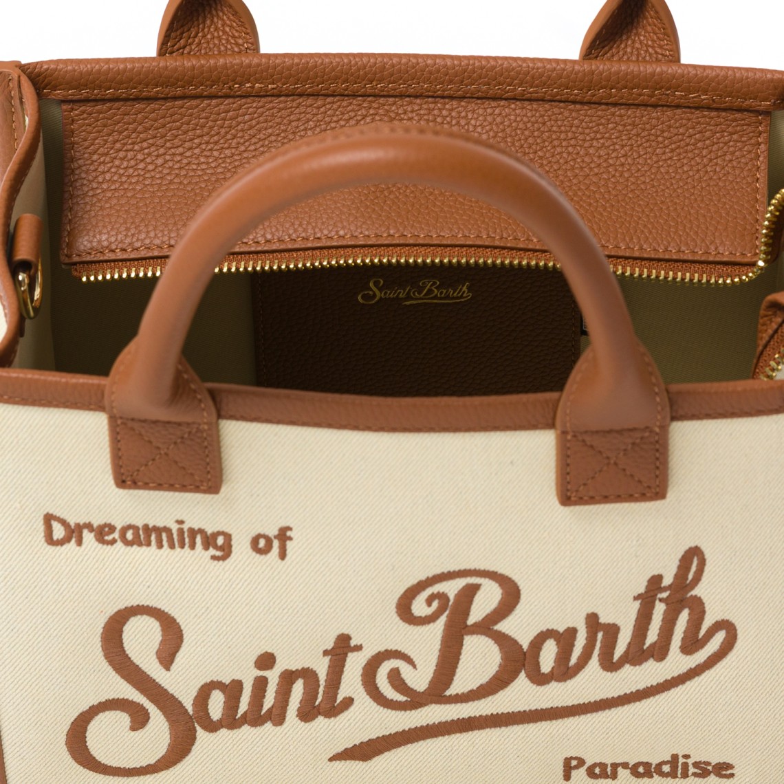 Borsa Vanity medium in canvas e pelle Mc2 Saint Barth
