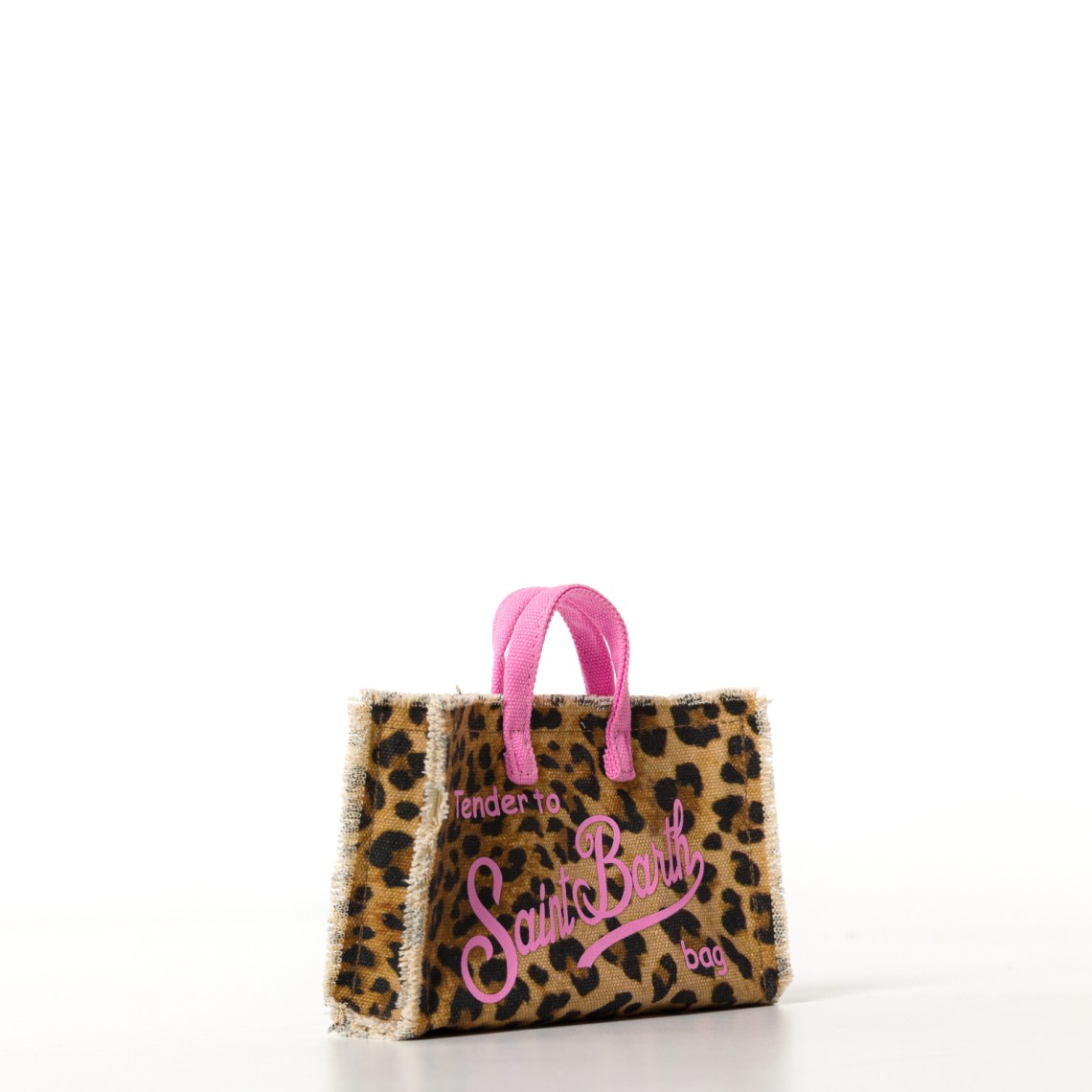 Borsa Phone micro in canvas con fantasia leopardata Mc2 Saint Barth