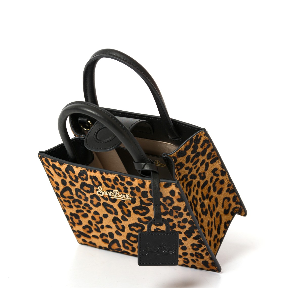 Borsa Shop Mini strutturata in cavallino Mc2 Saint Barth