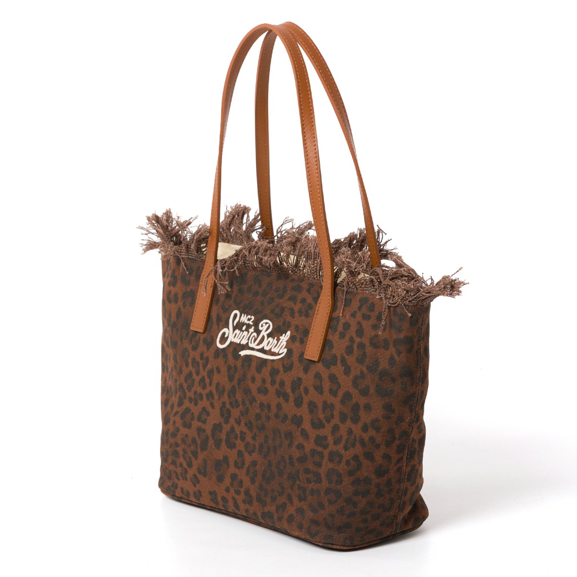 Borsa City Bag Mid con frange medium Mc2 Saint Barth