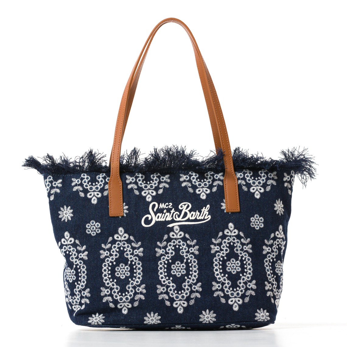 Borsa City Bag Mid con frange medium Sangallo Mc2 Saint Barth
