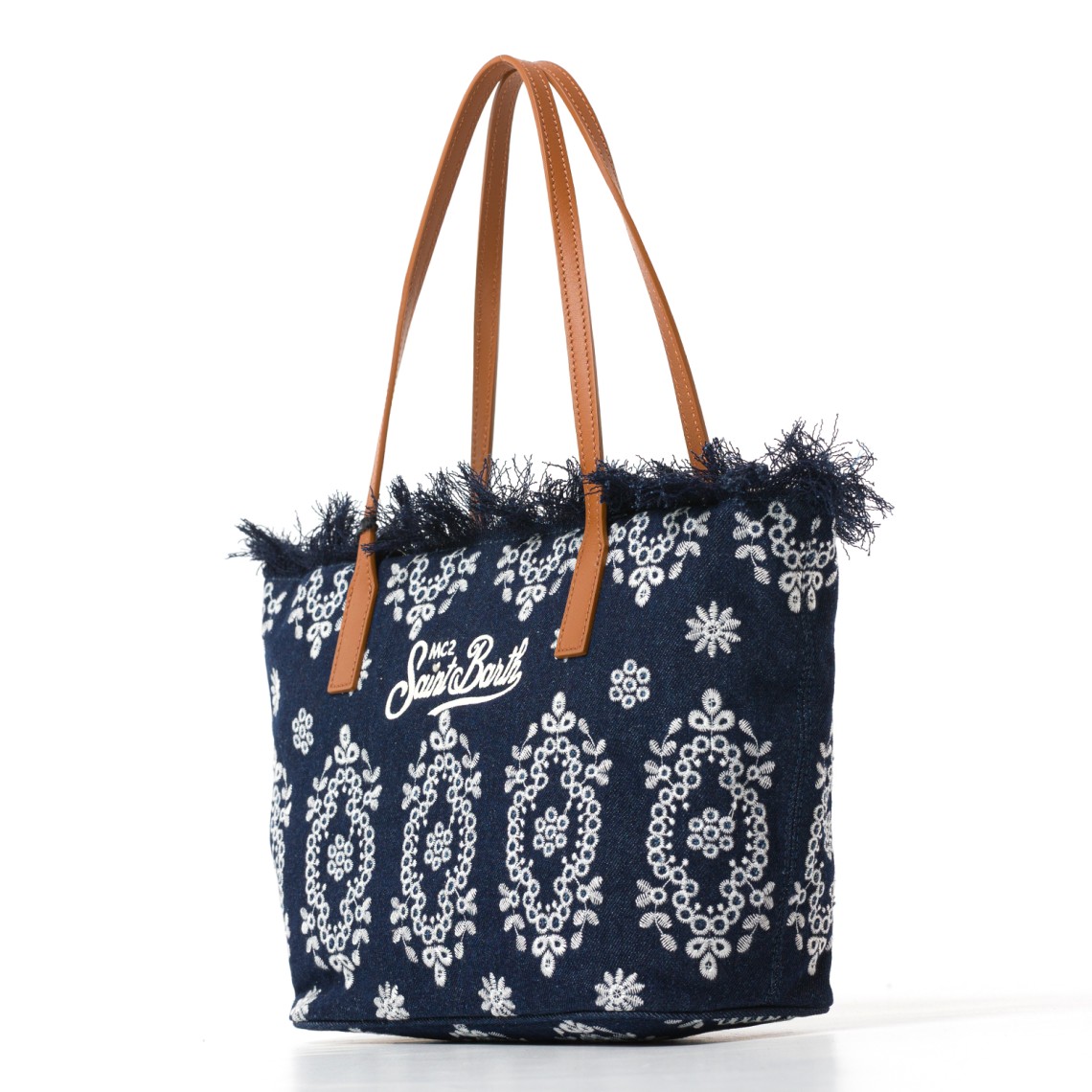 Borsa City Bag Mid con frange medium Sangallo Mc2 Saint Barth