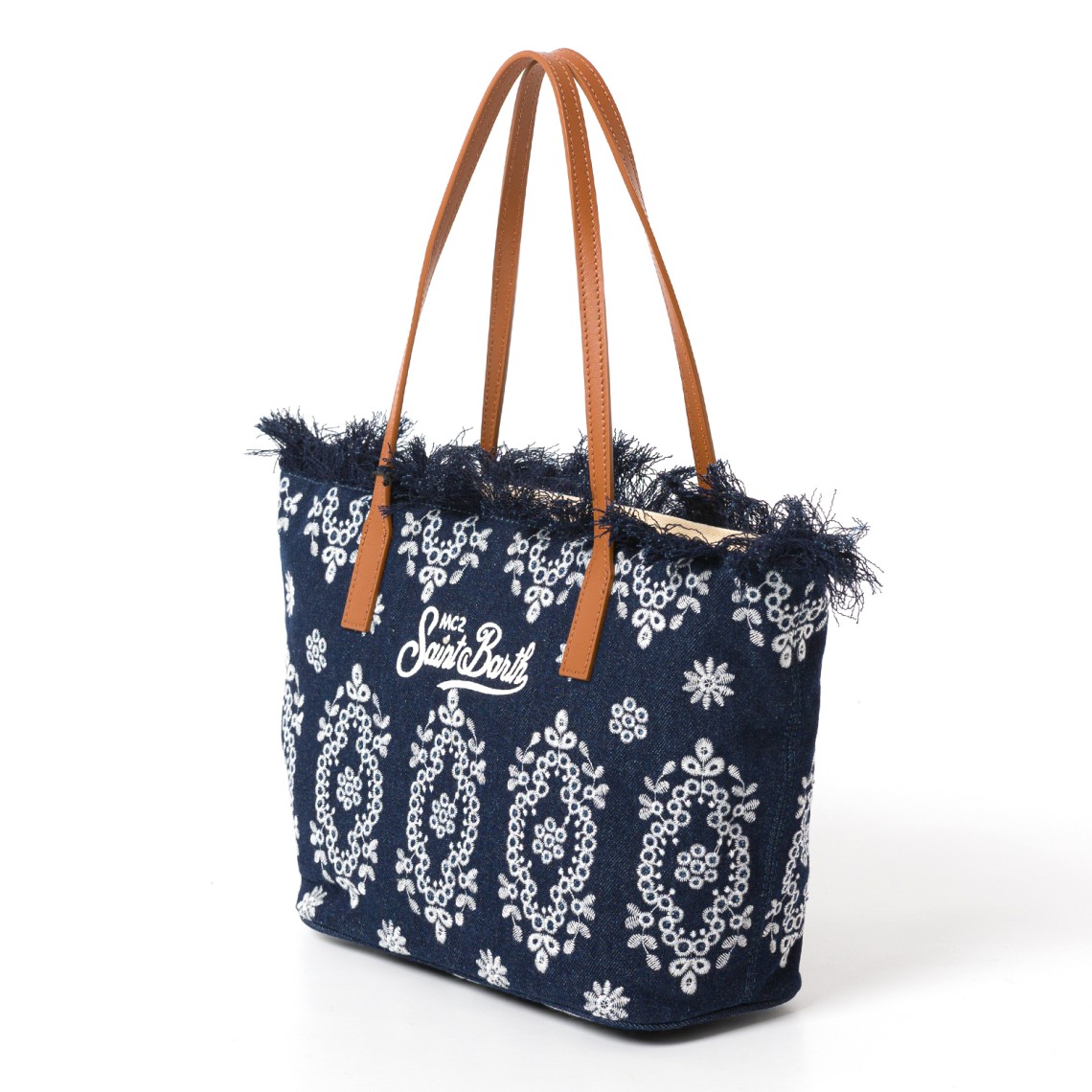 Borsa City Bag Mid con frange medium Sangallo Mc2 Saint Barth