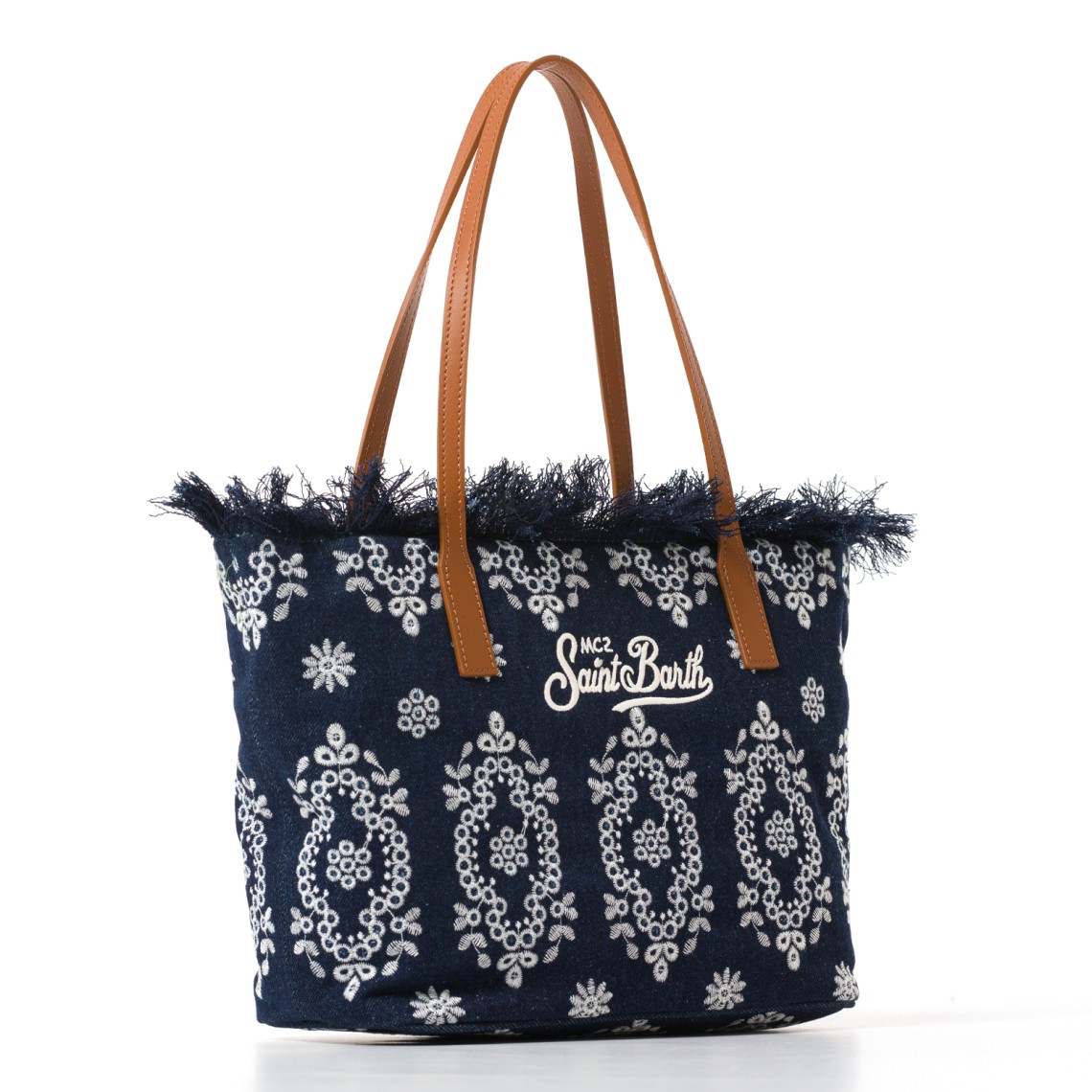 Borsa City Bag Mid con frange medium Sangallo Mc2 Saint Barth