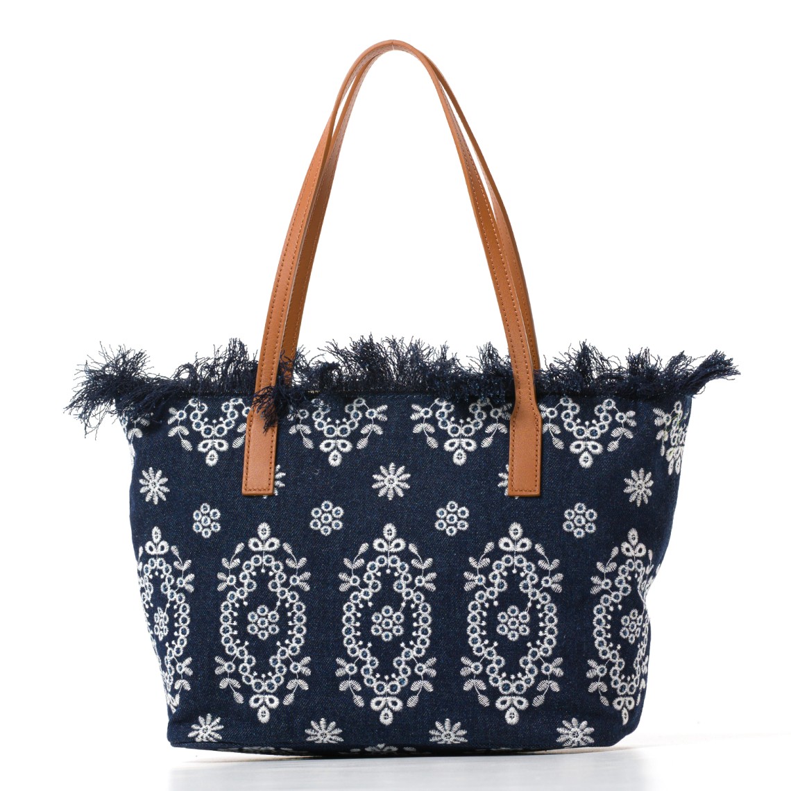 Borsa City Bag Mid con frange medium Sangallo Mc2 Saint Barth