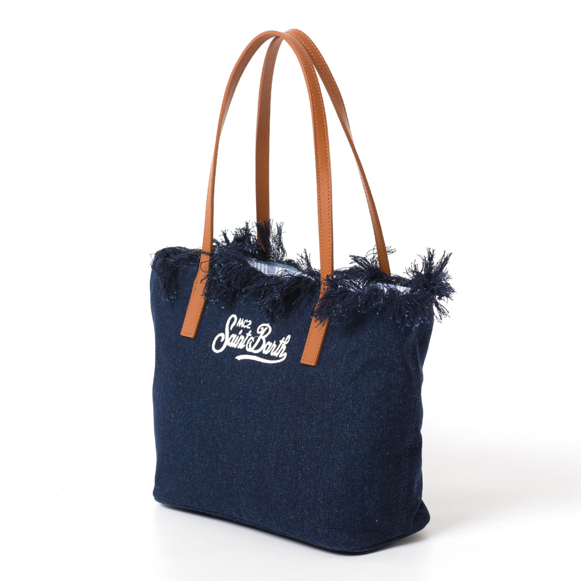 Borsa City Bag Mid con frange medium Mc2 Saint Barth