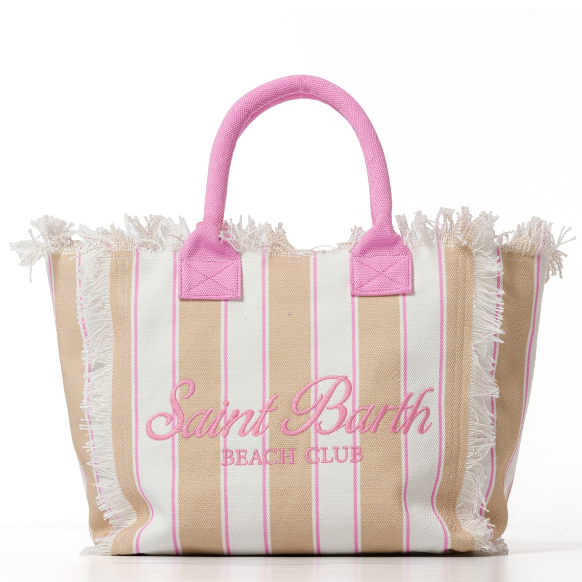 Borsa Vanity regular in canvas a righe vertical Mc2 Saint Barth