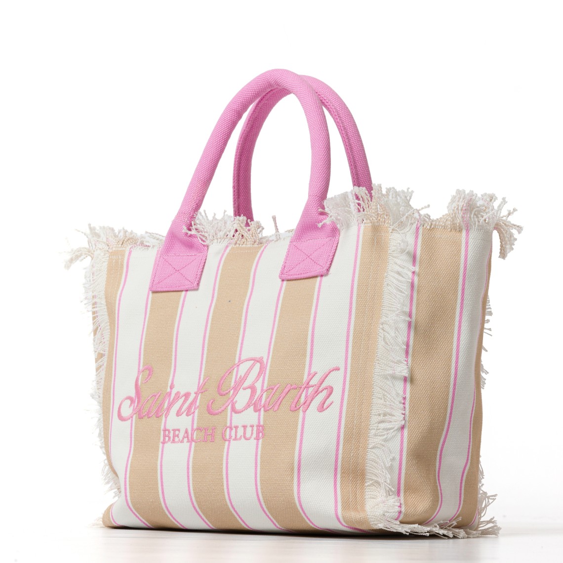 Borsa Vanity regular in canvas a righe vertical Mc2 Saint Barth