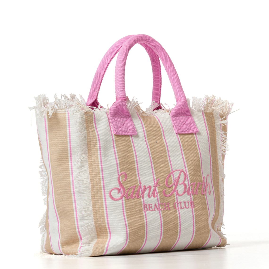 Borsa Vanity regular in canvas a righe vertical Mc2 Saint Barth