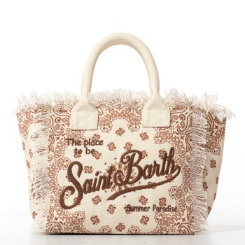 Borsa Colette in canvas beige con stampa bandana Mc2...