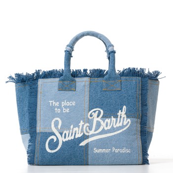 Borsa Colette in denim patchwork Mc2 Saint Barth
