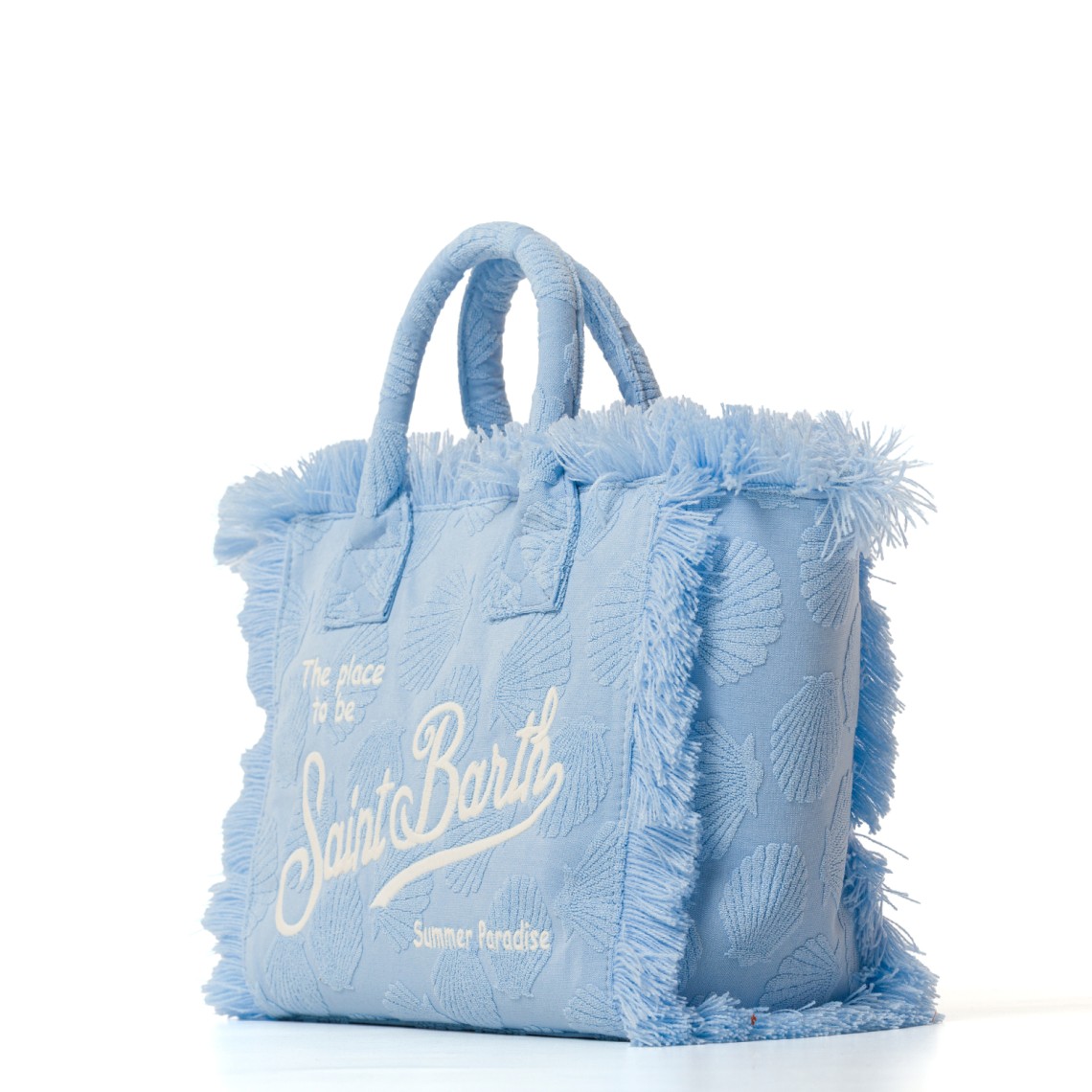 Borsa Colette in tessuto effetto spugna con conchiglie Mc2 Saint Barth