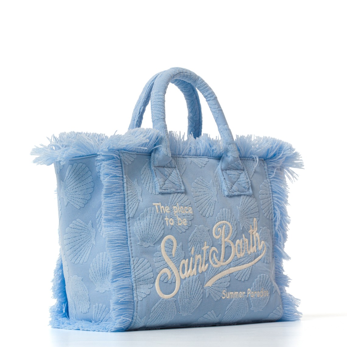 Borsa Colette in tessuto effetto spugna con conchiglie Mc2 Saint Barth