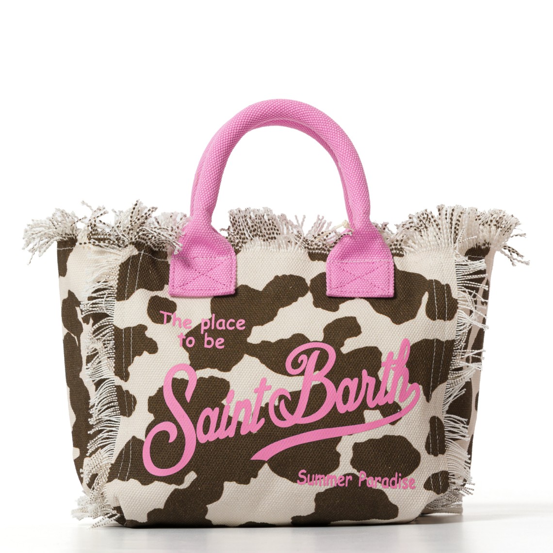 Borsa Colette in canvas con fantasia muccata Mc2 Saint Barth