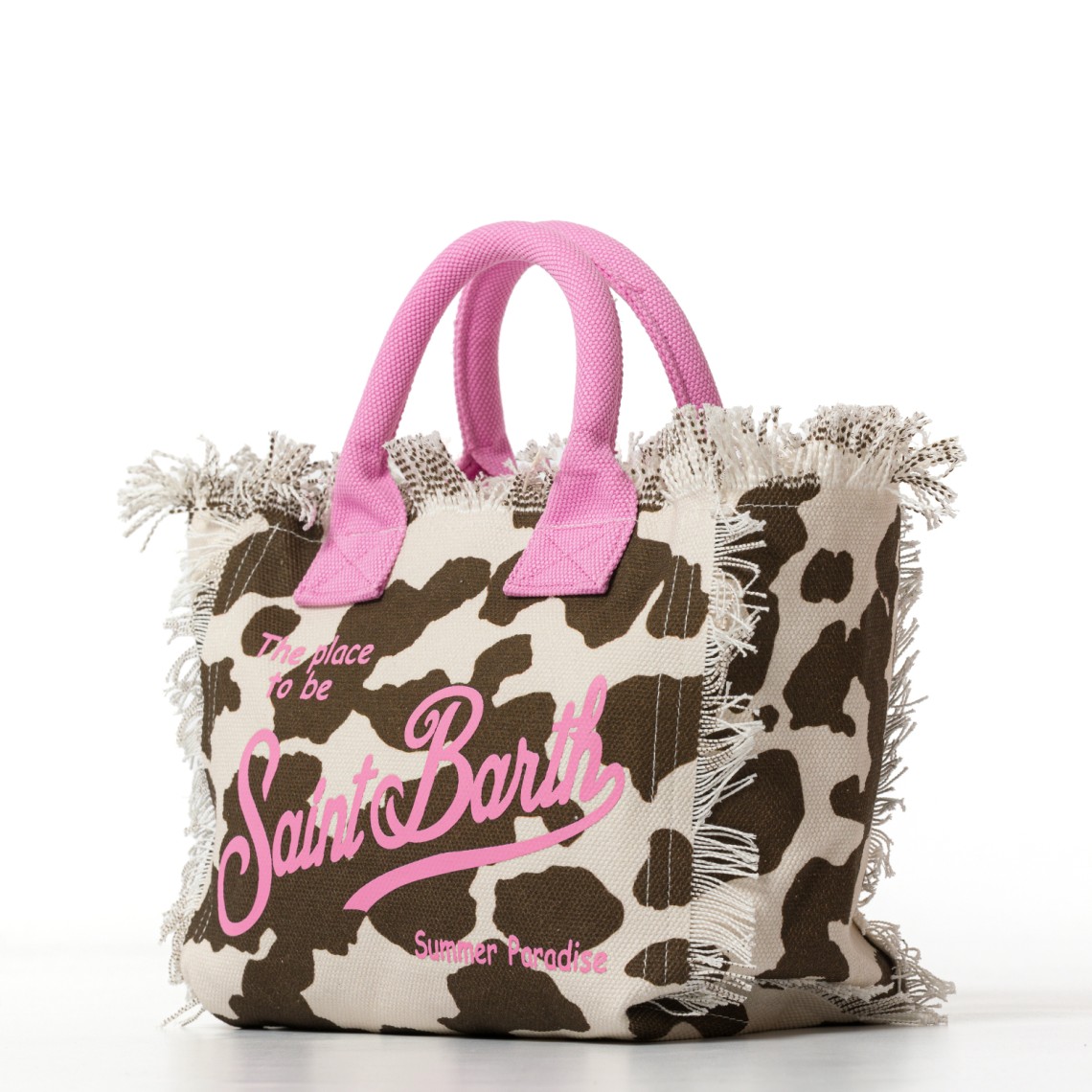 Borsa Colette in canvas con fantasia muccata Mc2 Saint Barth