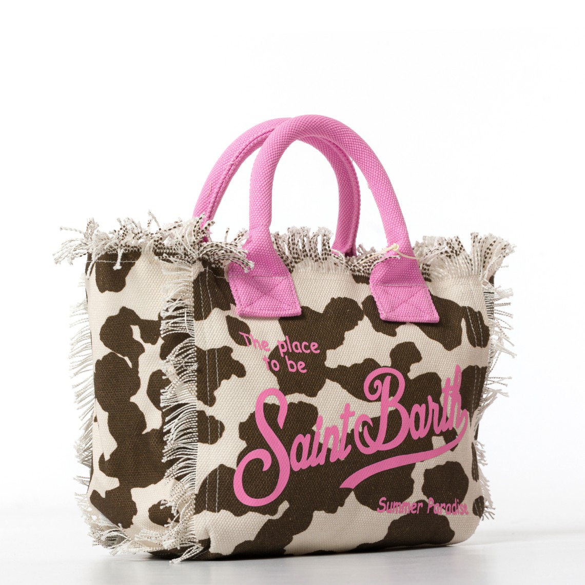 Borsa Colette in canvas con fantasia muccata Mc2 Saint Barth